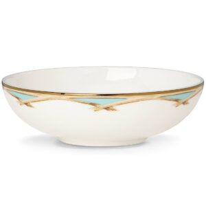 Gold Rim Bamboo Accent Fruit Bowl
