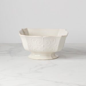 Beaded White Centerpiece Bowl