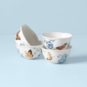 Blue Floral Dessert Bowls, Set of 4