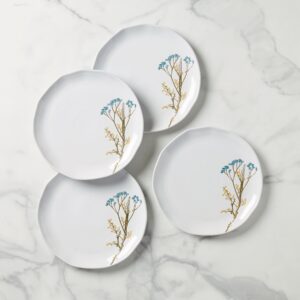 Wildflower Stoneware Dinner Plates, Set of 4