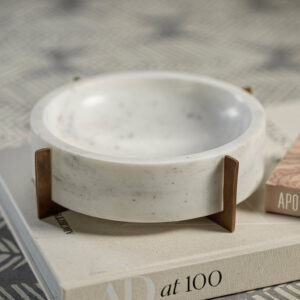 White Marble Bowl with Base
