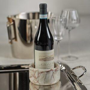 Matte Marble Bowl and Wine Coaster