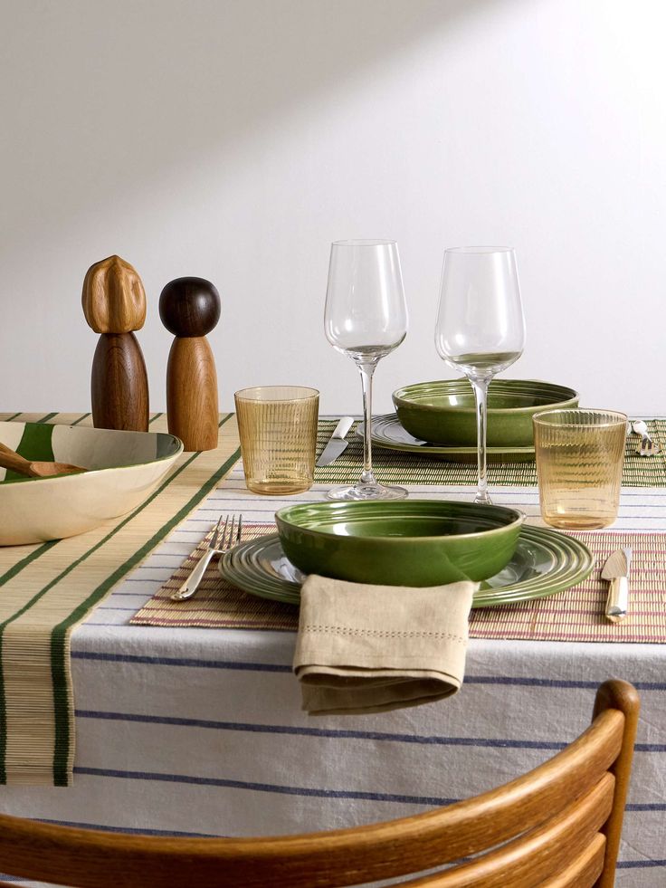 Colorful tableware setting