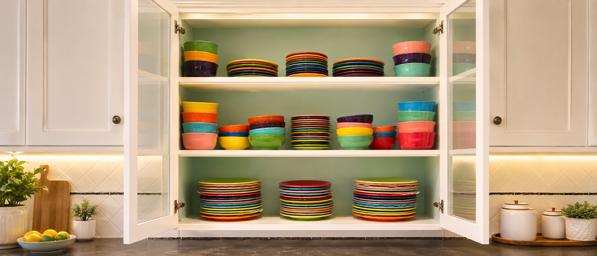 Colorful tableware collection